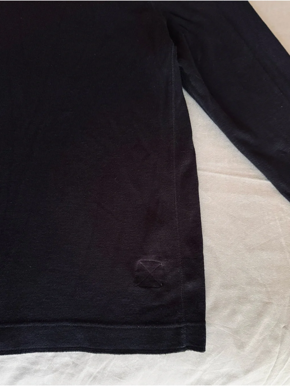 BANANA REPUBLIC Textured Men's Black Thermal Long Sleeve Crewneck Shirt Sweater